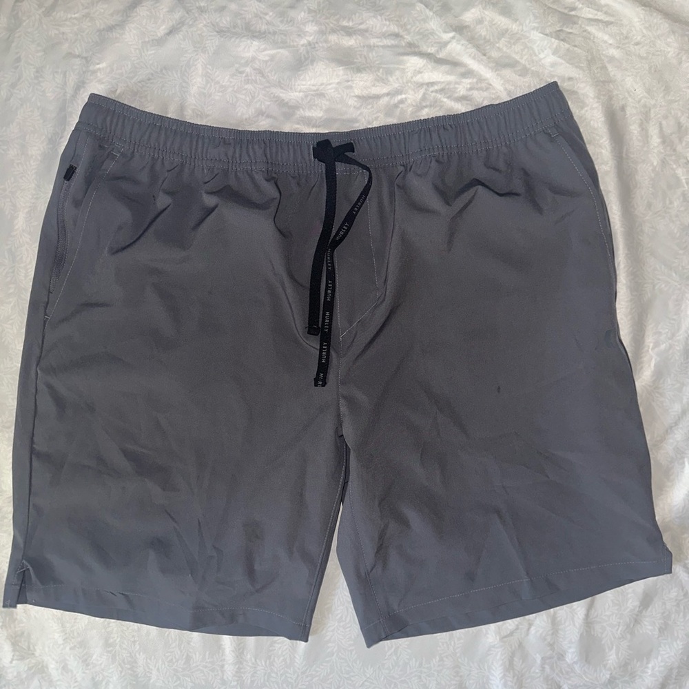 Hurley Charcoal Elastic Waist Shorts
